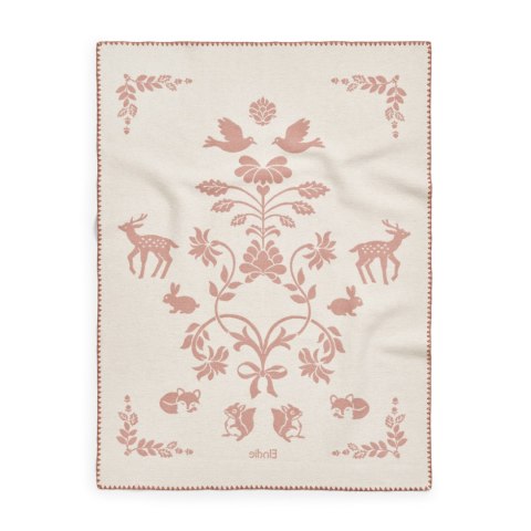 Elodie Details - kocyk żakardowy Jacquard, Mullberry Pink