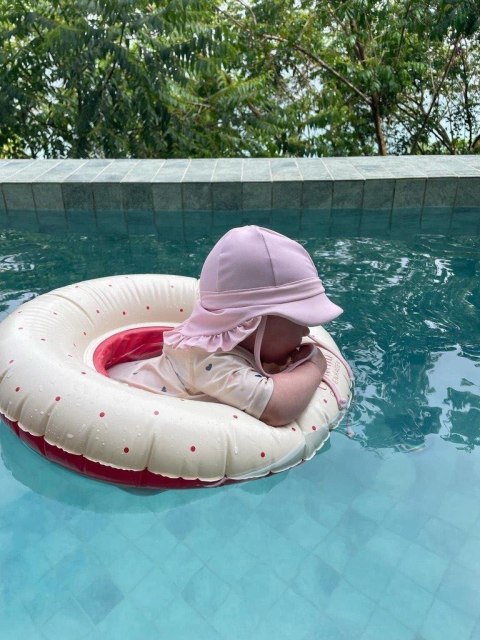 Kapelusz kąpielowy czapka UV english rose 12-24m S