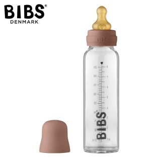 BIBS BUTELKA SZKLANA ze smoczkiem antykolkowym z kauczuku poj 225 ml WOODCHUCK