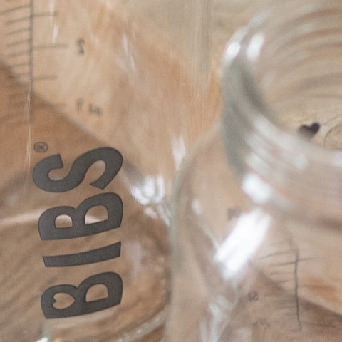 BIBS BUTELKA SZKLANA ze smoczkiem antykolkowym z kauczuku poj 225 ml WOODCHUCK