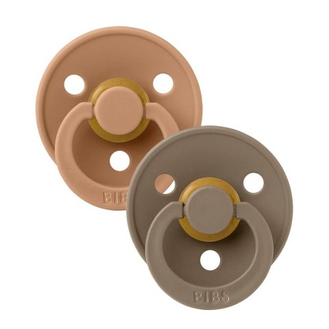 BIBS COLOUR 2-PACK EARTH & DARK OAK S Smoczek Uspokajający kauczuk Hevea