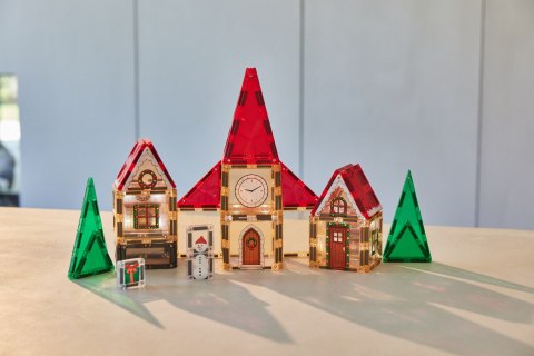 CLEVERCLIXX - klocki magnetyczne Christmas Village Advent Calendar - 46 el.