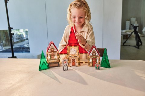 CLEVERCLIXX - klocki magnetyczne Christmas Village Advent Calendar - 46 el.