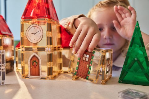 CLEVERCLIXX - klocki magnetyczne Christmas Village Advent Calendar - 46 el.