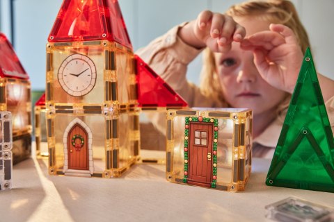 CLEVERCLIXX - klocki magnetyczne Christmas Village Advent Calendar - 46 el.