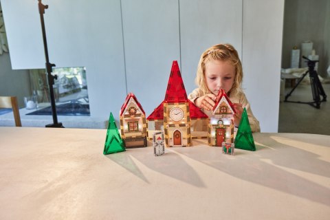 CLEVERCLIXX - klocki magnetyczne Christmas Village Advent Calendar - 46 el.
