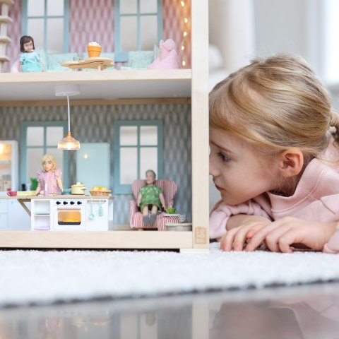 Drewniany domek dla lalek Wonder House zabawa lalkami dla dzieci Lundby