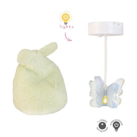 Oświetlenie domku dla lalek zestaw Lampa Motyl i pufa wyposażenie Lundby