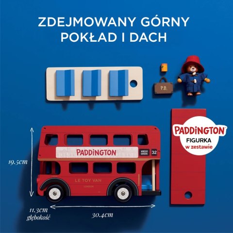 Paddington drewniany piętrowy autobus zabawka dla dzieci auto Le Toy Van