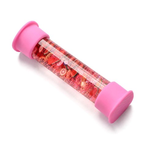 Tuba sensoryczna z płynem i brokatem Pink Fruit
