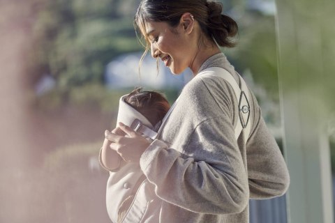 BABYBJORN MINI 3D Jersey - nosidełko, Jasny beż