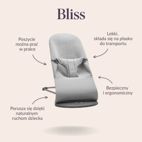 BABYBJORN - leżaczek BLISS 3D Jersey - Jasny Beż