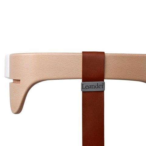 LEANDER - skórzany pasek zabezpieczający do krzesełka do karmienia CLASSIC™ i LOUIE™, brązowy