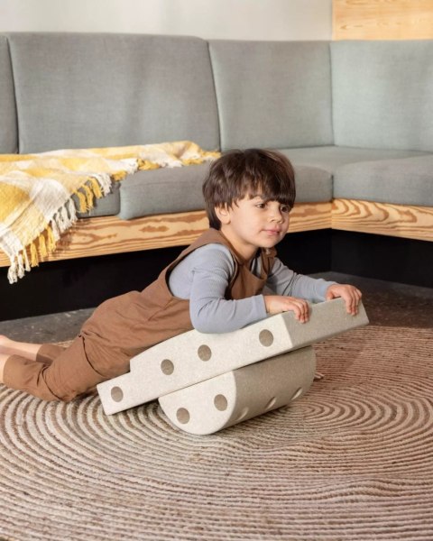 MODU Curiosity set - Kreatywne klocki rozwijające motorykę dużą, Sand Grey / Honey Yellow