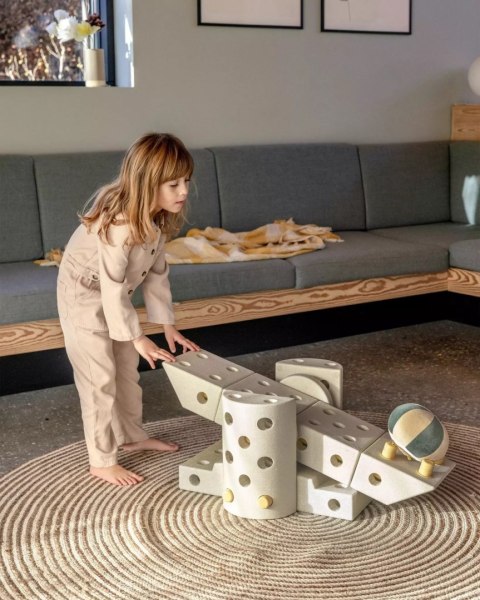 MODU Dreamer set - Kreatywne klocki rozwijające motorykę dużą, Sand Grey / Honey Yellow