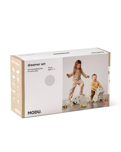 MODU Dreamer set - Kreatywne klocki rozwijające motorykę dużą, Sand Grey / Honey Yellow