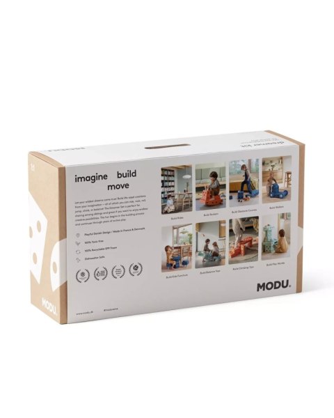 MODU Dreamer set - Kreatywne klocki rozwijające motorykę dużą, Sand Grey / Honey Yellow