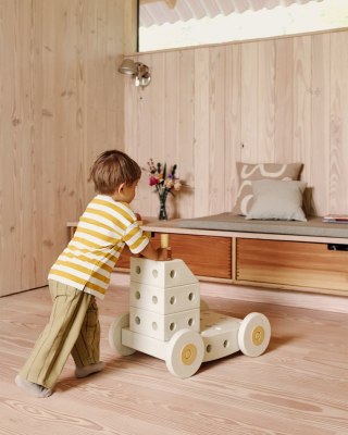 MODU - zestaw 4 piankowych kół, Sand Grey / Honey Yellow